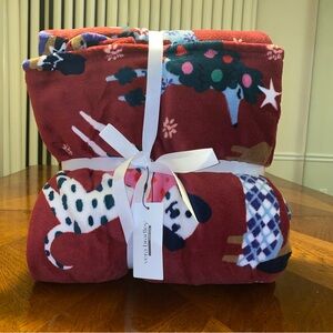 NWT Vera Bradley XL Oversized Throw Blanket Holiday Hounds